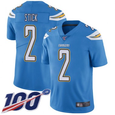 Los Angeles Chargers NFL Football Easton Stick Electric Blue Jersey Men Limited #2 Alternate 100th Season Vapor Untouchable->women nfl jersey->Women Jersey